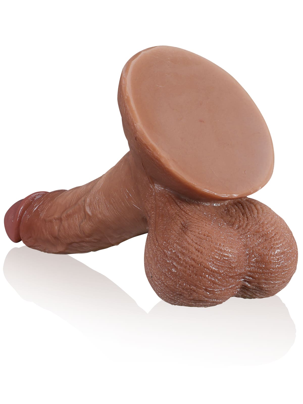 Kellz 7.6" x 1.7" Brown Realistic Dildo With Hanging Moving Balls