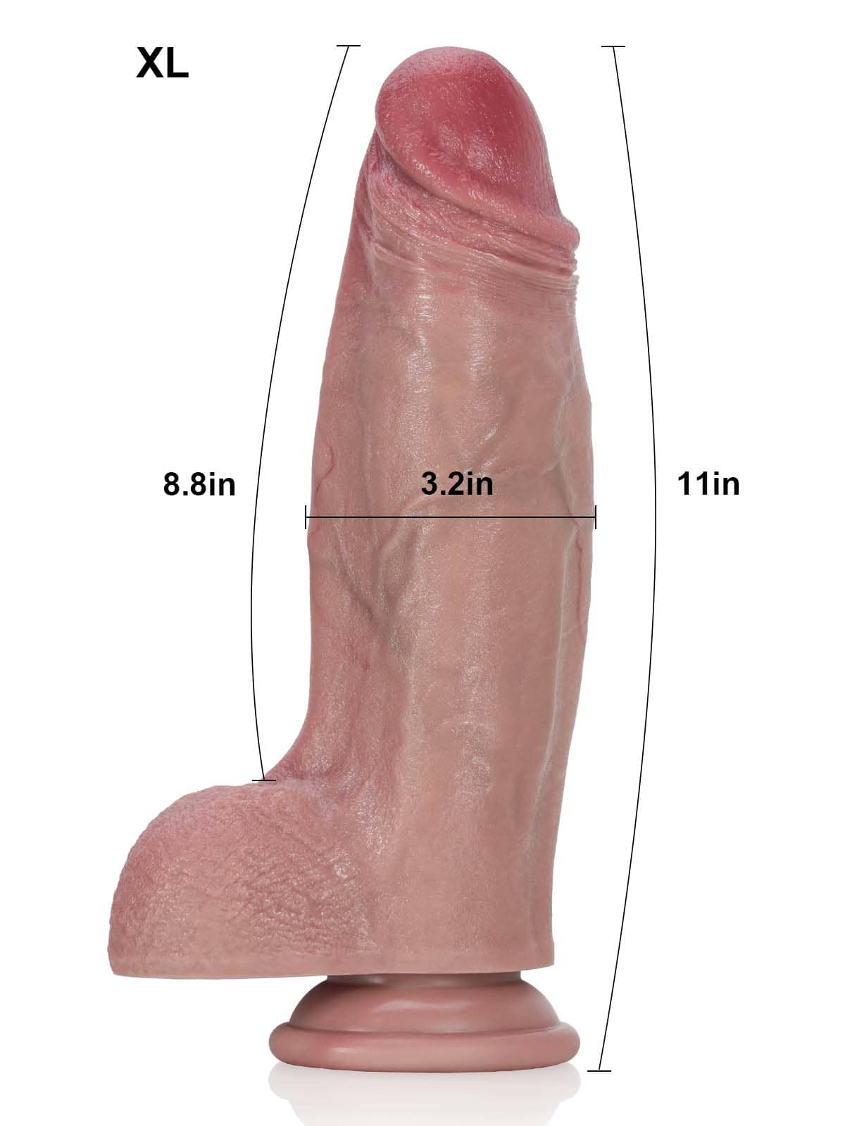 Jorge 7/8/10 Inch Size Realistic Soft Flesh Like Thick Short Fat Dildo