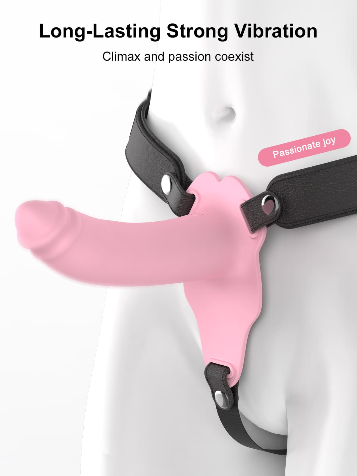 Lesbian Vibrating Strap On 10 Frequency Vibration Strap On Dildo - Wireless Remote Control