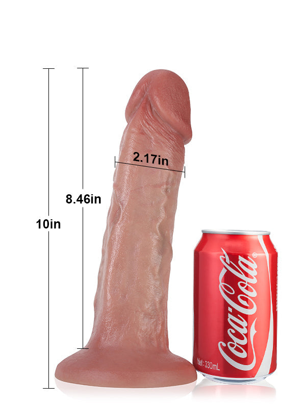 Tony 10" x 2.1" Dildo Real Flesh Skin Huge Thick Dildo