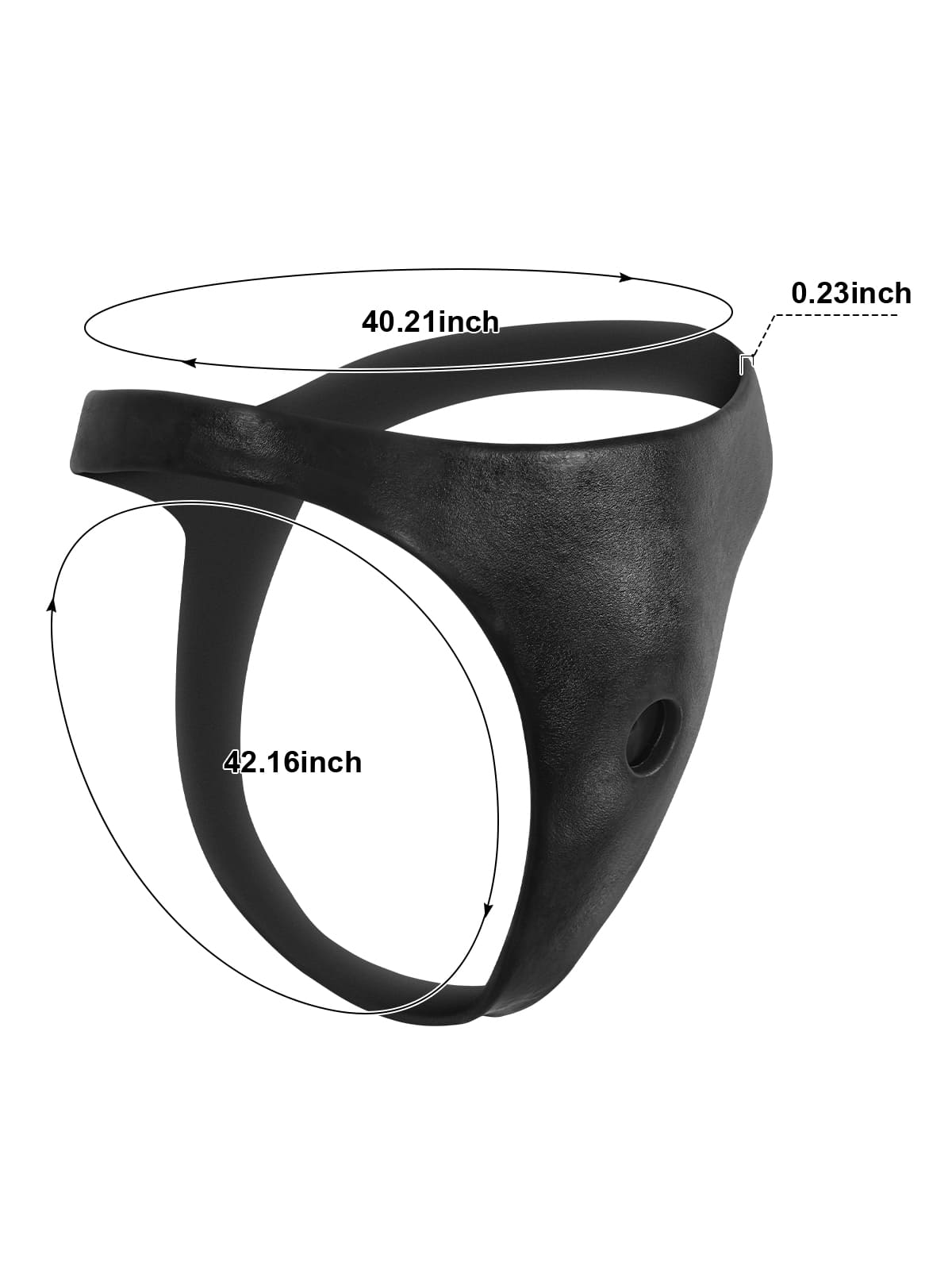 Black silicone Strap-on can be used with suction cup dildo (dildo not included)