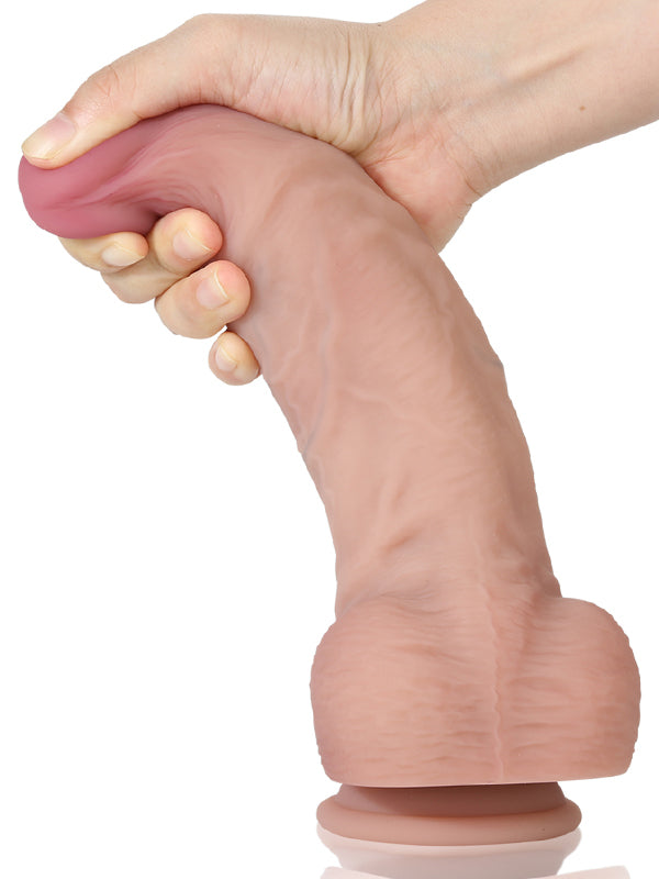 Joe 9"x2.3" Cheap Brown Realistic Thick Fat Dildo