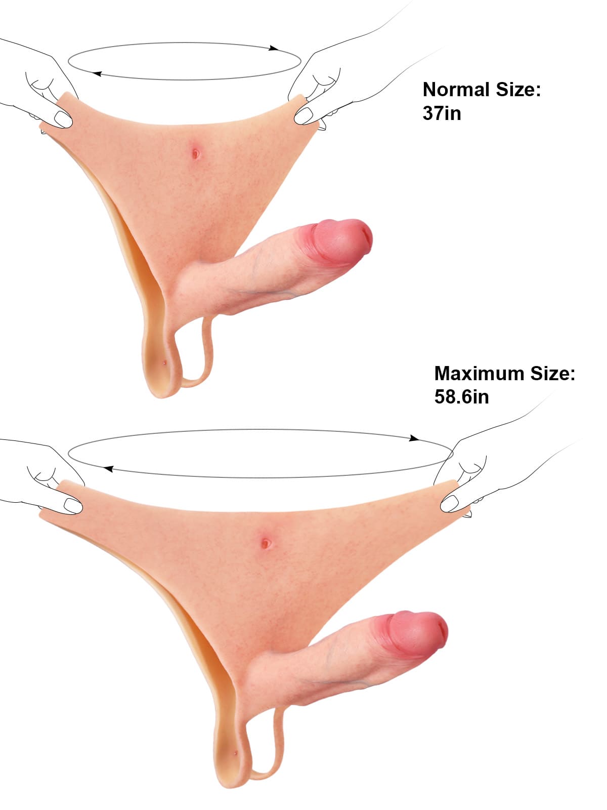 Daenerys Wearable Hollow Strap-On Dildo For Women • For Men • Penis Extension • ED Cock Sleeve