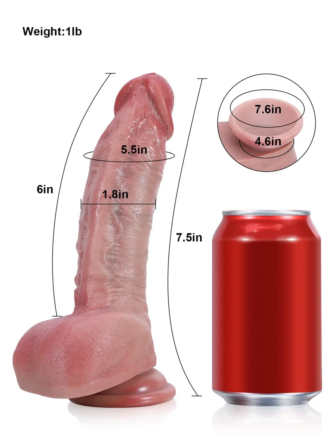 Dave | 7.5" x 1.8" - Deep Small Real Feel Black Dildos For Beginner