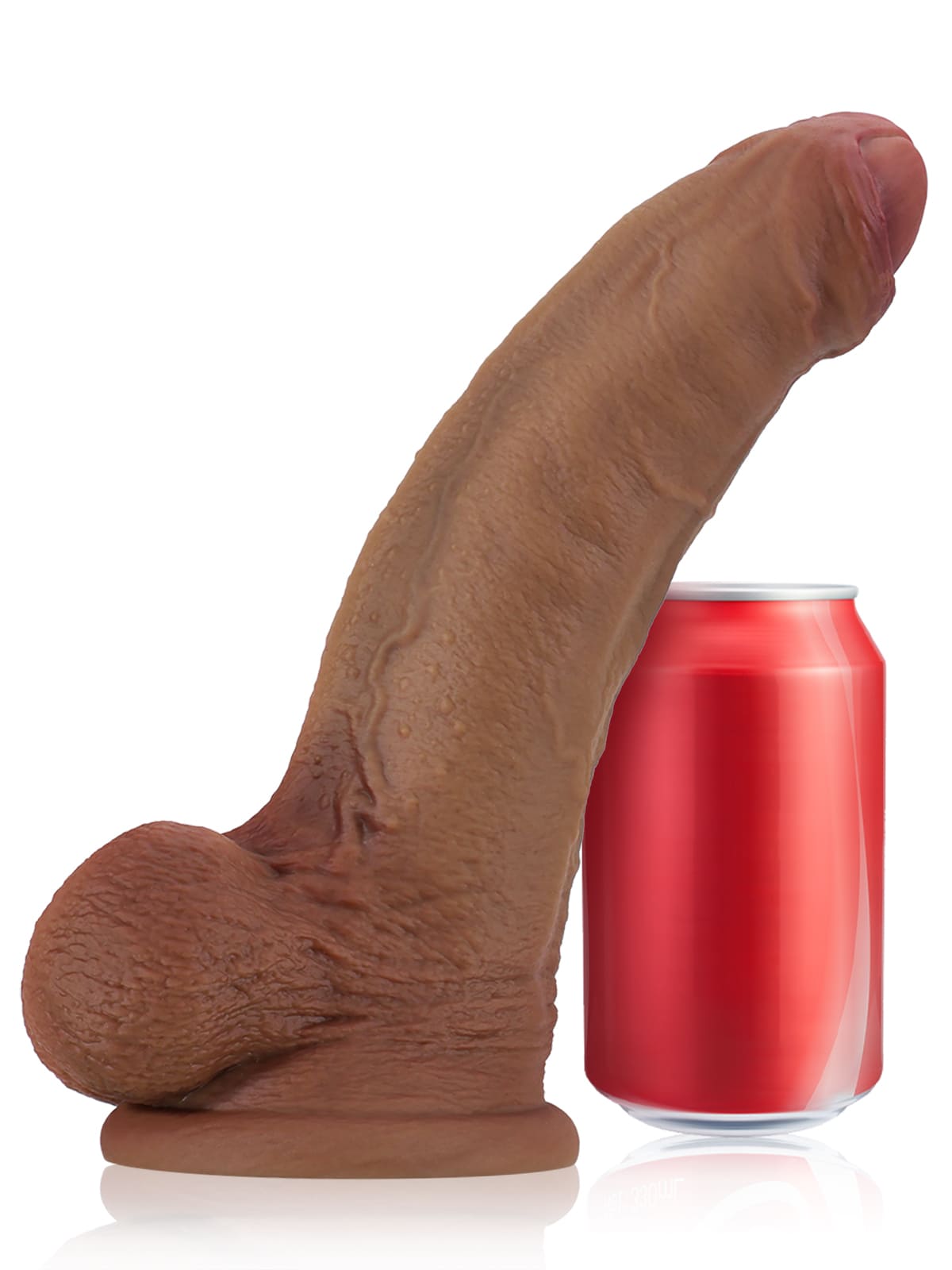 Edward 10" X 2.3" Soft Brown Realistic Huge Thick Dildo