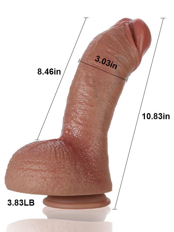 Jake 10.8" x 3" Extra Thick & Large Liquid Silicone Realistic Biggest Girth Anal Dildo