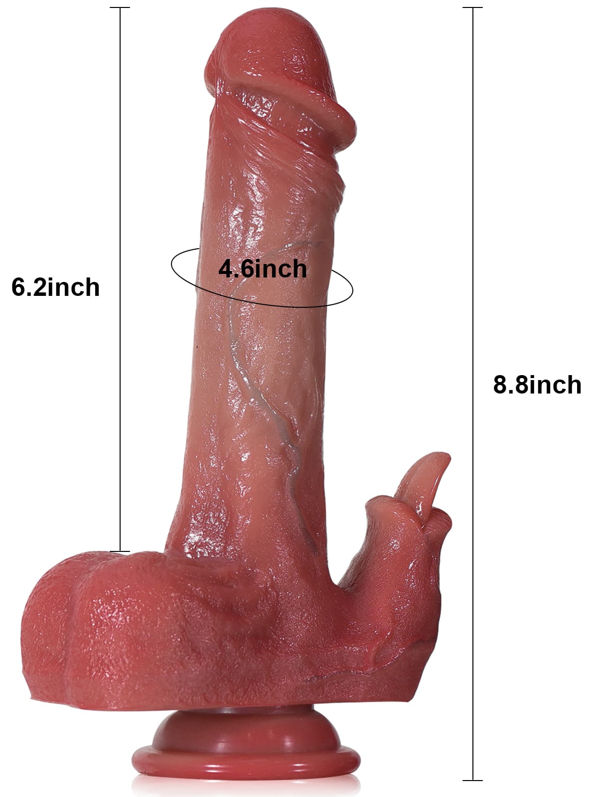Jude 8.8" x 1.5" Modes Rabbit Thrusting & Vibrating Dildo