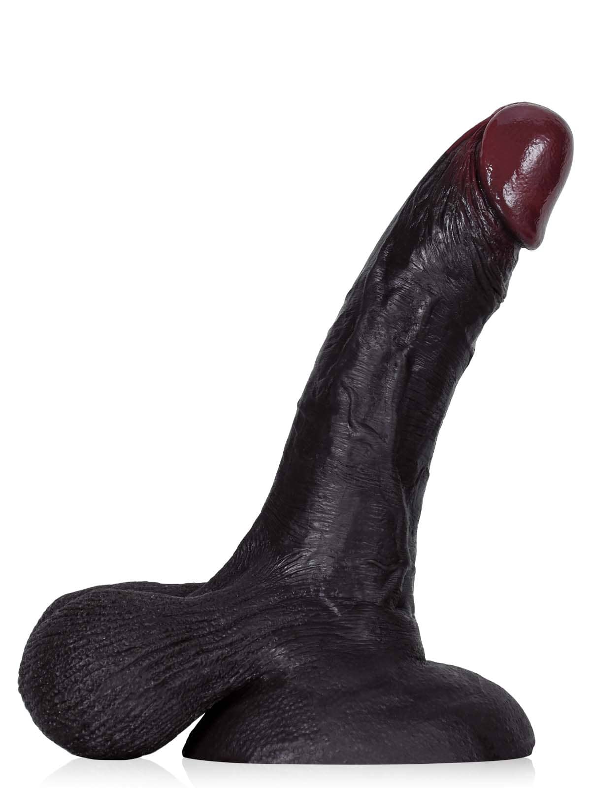 Kellz 7.6" x 1.7" Black Realistic Dildo With Hanging Moving Balls