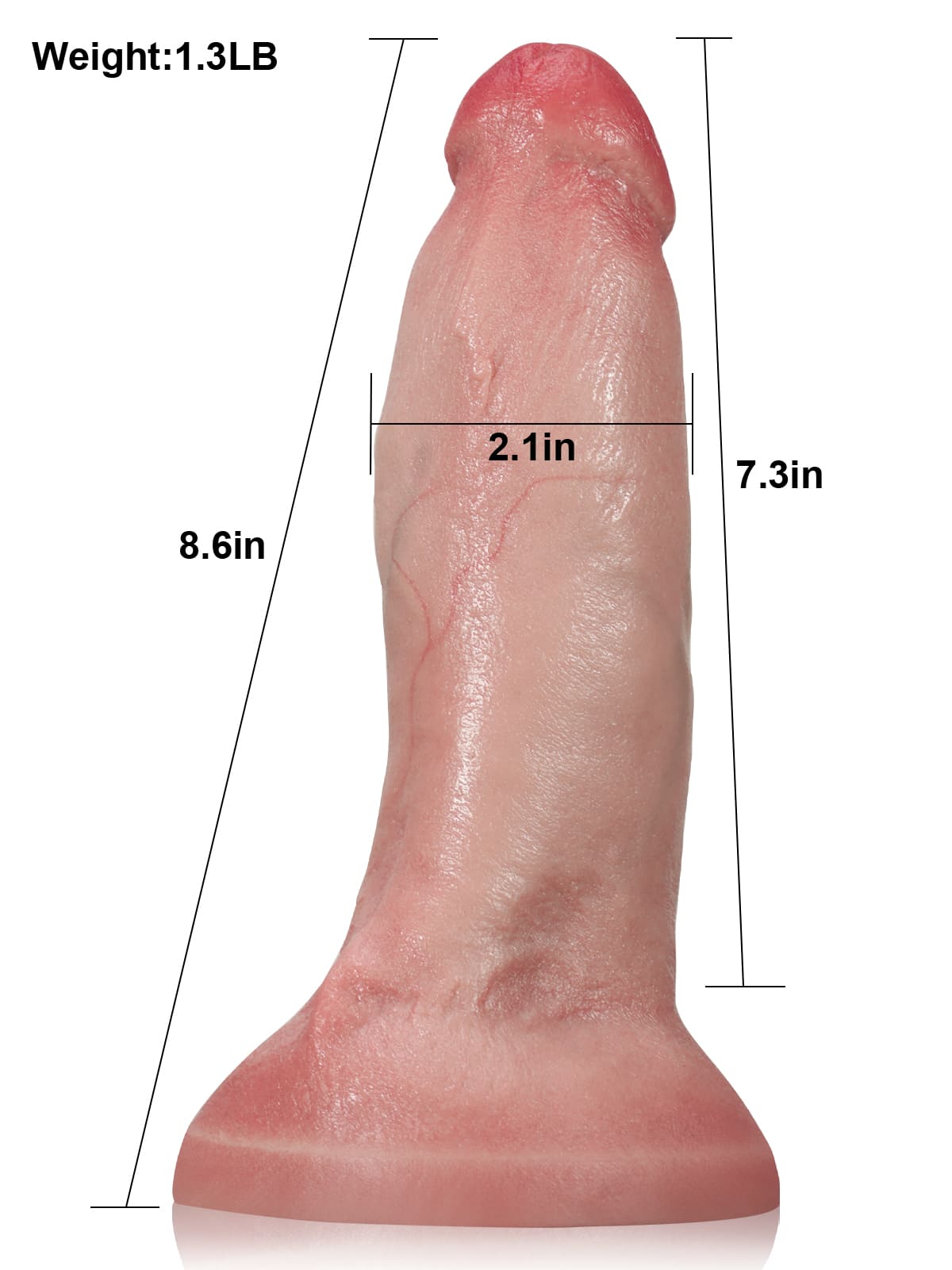 Kyle 8.6" x 2.1" Thick Flesh Ultra Realistic Best Strap On Dildo