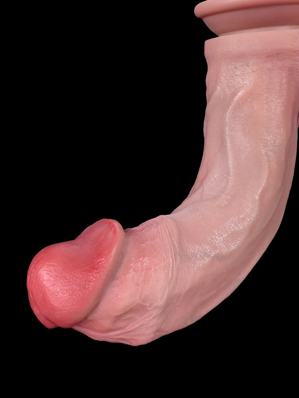 9.4" x 2.2" - Flesh G Spot Curved Dildo With Metal Keel