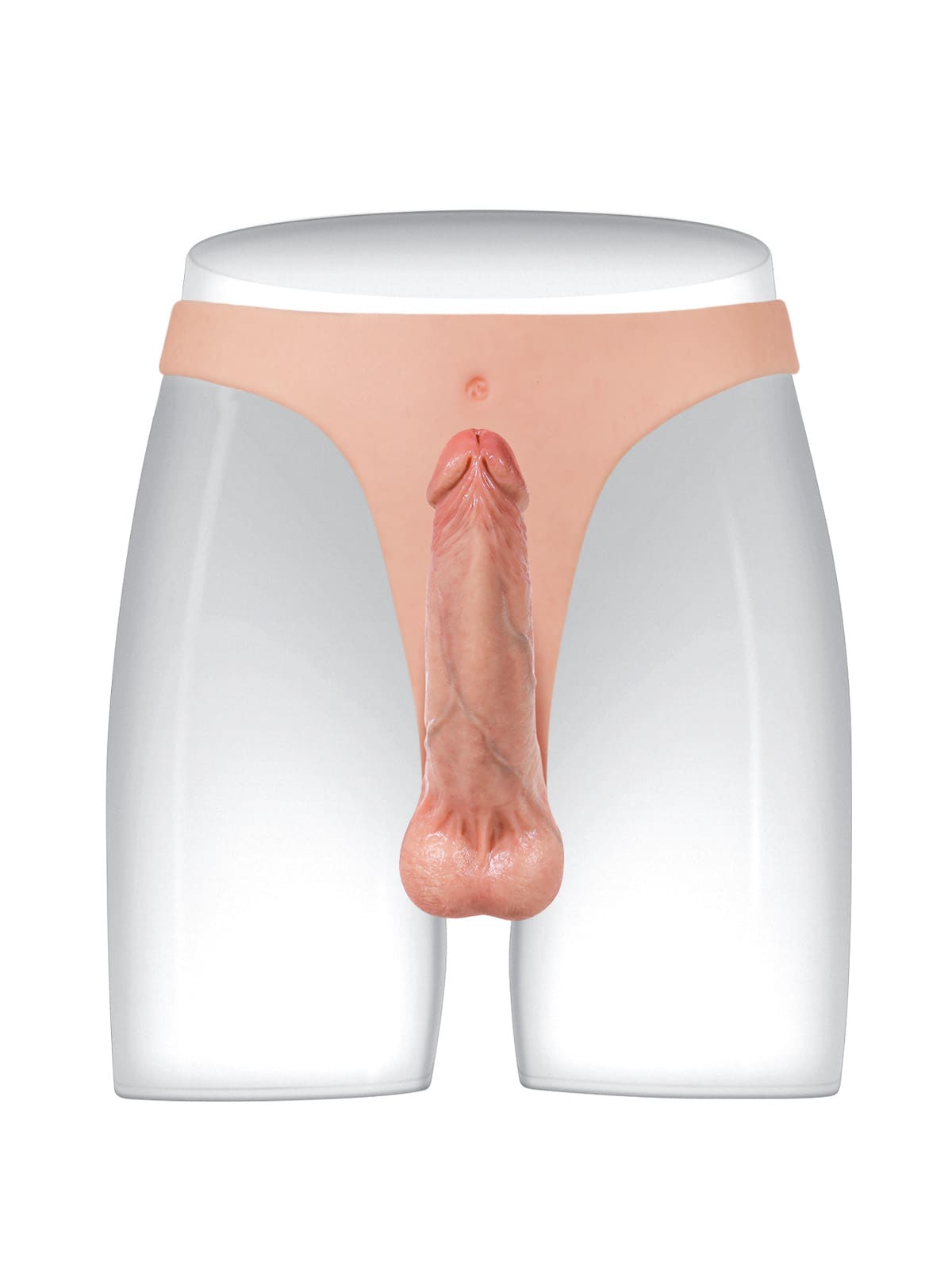 6.3" x 1.5" Realistic Silicone Strapped Dirty Penis, Sexy Thong Style With Dildo