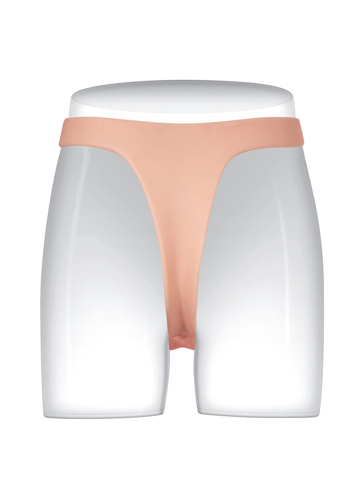 6.3" x 1.5" Realistic Silicone Strapped Dirty Penis, Sexy Thong Style With Dildo