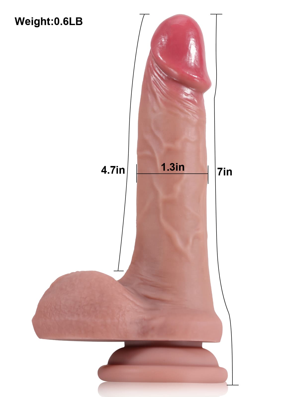 Phillip 4.7" x 1.3" Brown So Small Thin Soft Sliding Skin Dildo