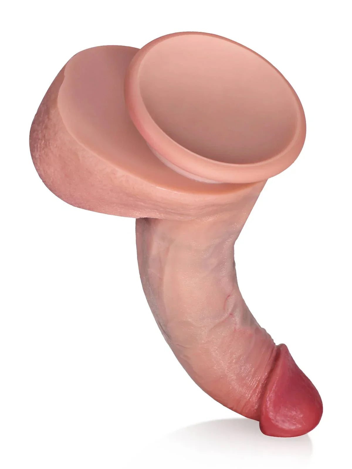7.7" x 1.6" Curved Beginner Realistic Dildo with Soft Balls