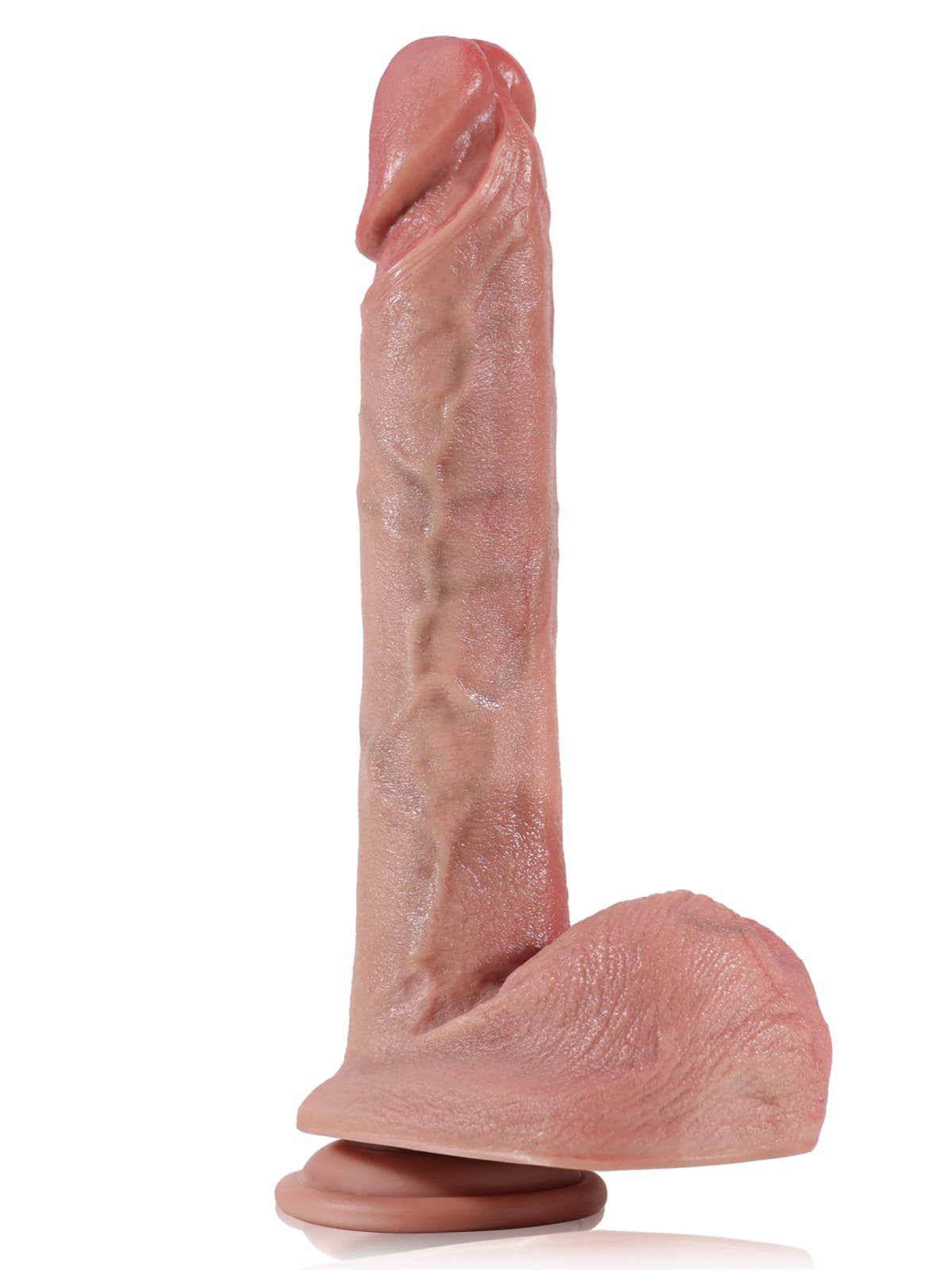 Sean 10" * 1.6" Flesh Most Realistic Slender Dildo With Sexy Glans