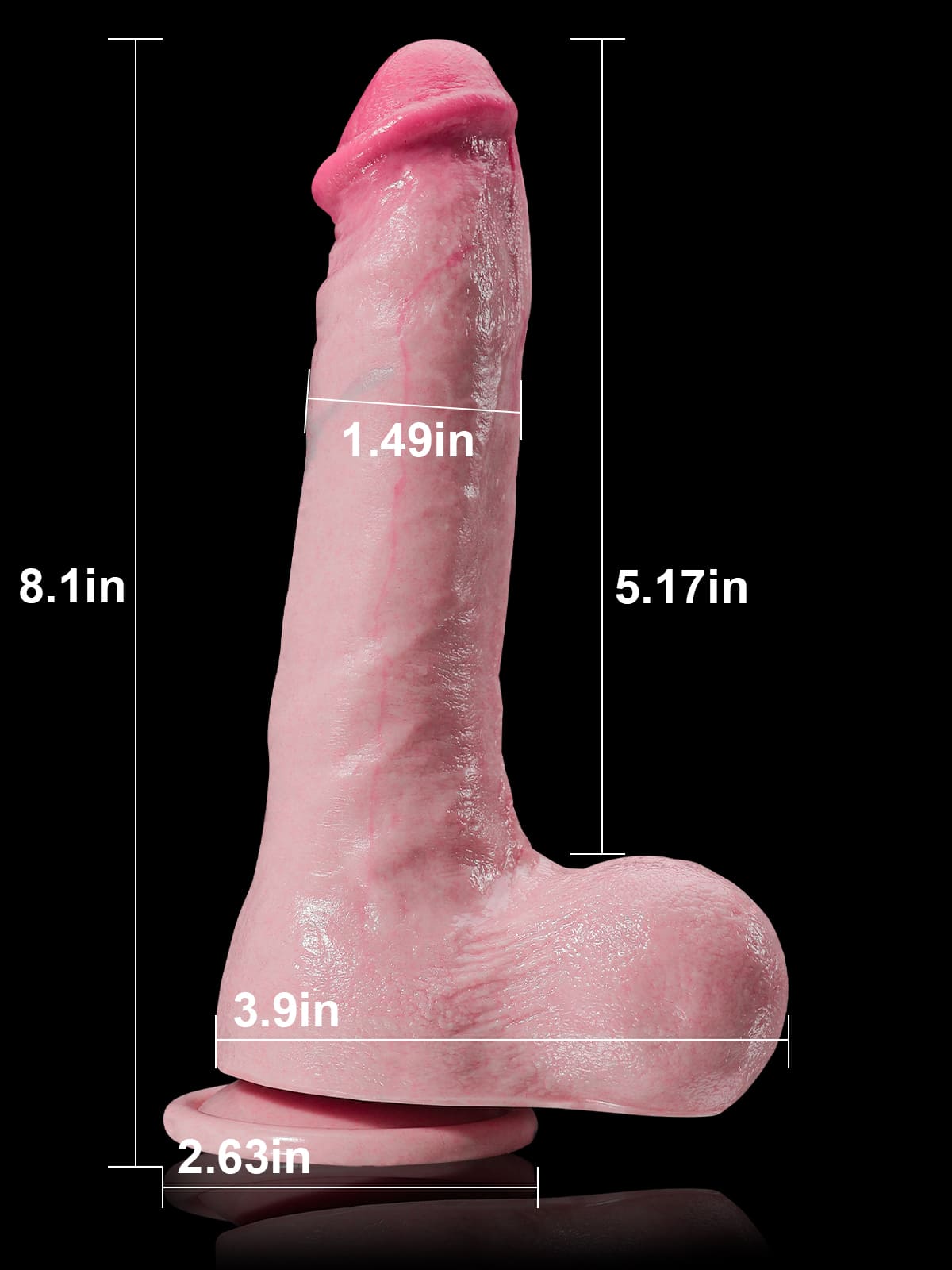 Soldier 8" x 1.5" Heating Pulsating Thrusting & Remote Control Dildo
