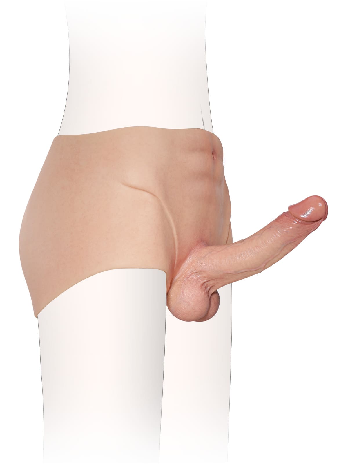 Strap Shorts 7.2" x 1.7" Realistic Soft Cyber Skin Strap-On Dildo