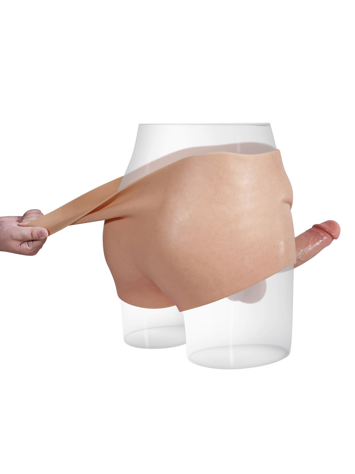 Strap Shorts 7.2" x 1.7" Realistic Soft Cyber Skin Strap-On Dildo