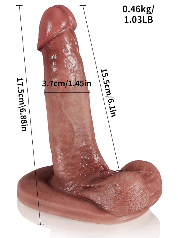 Tom 6.8” x 1.4” Small Dildo Most Realistic Feeling Dildo With Foreskin & Balls