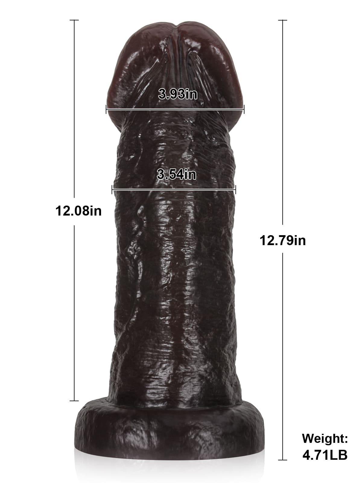 12.8" x 3.5" BBC Extreme Huge Anal Dildo Flesh Skin Silicone Soft Dildo