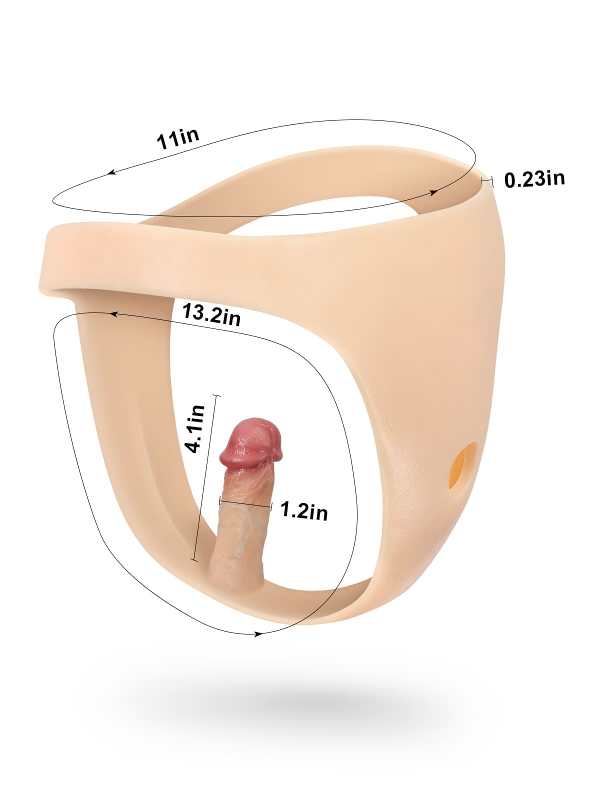 Silicone strap-on with vibrating anal dildo For Suction Cup Dildo (Replaceable dildo not included)