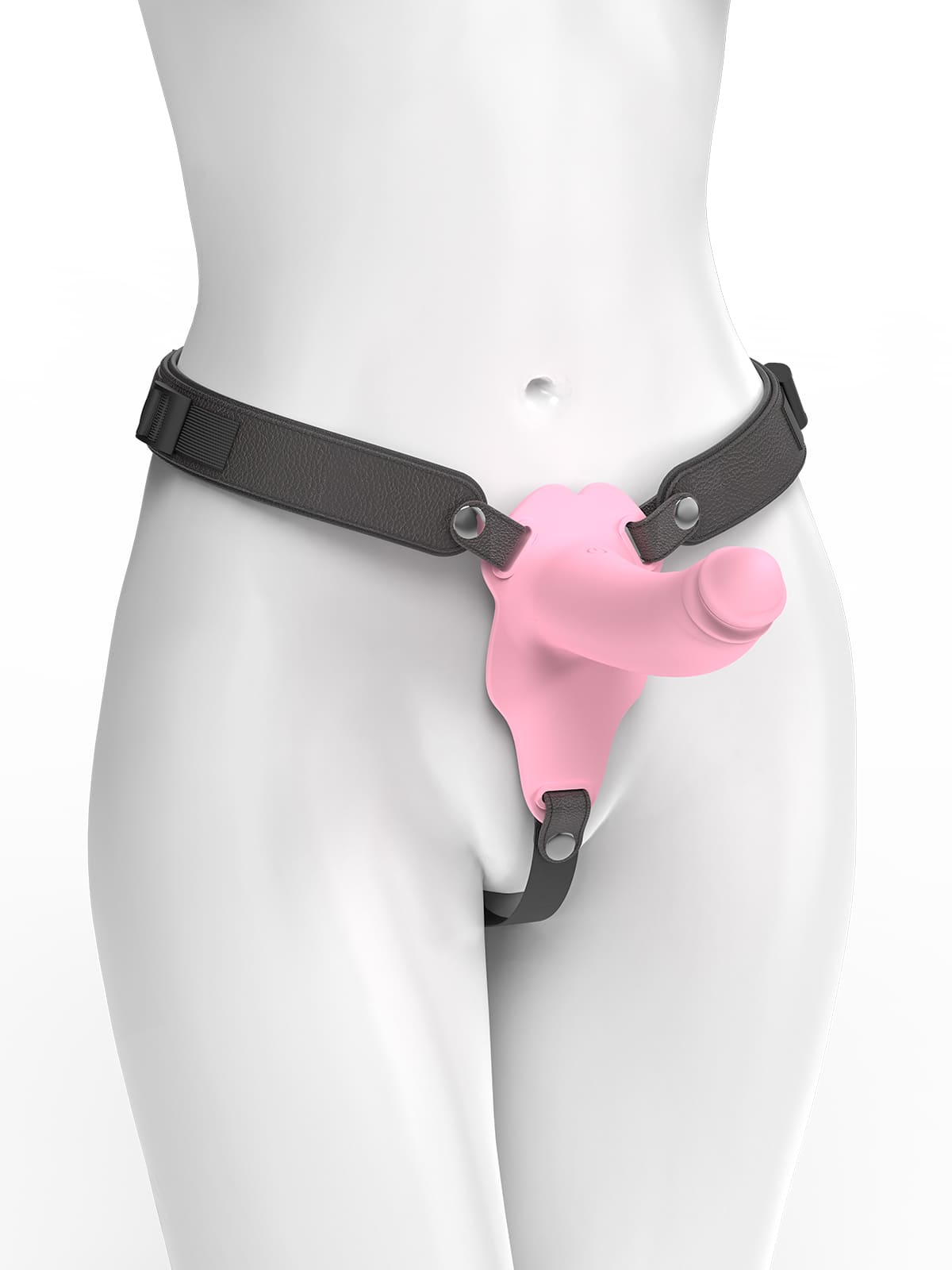 Lesbian  Vibrating Strap On 10 Frequency Vibration Strap On Dildo - Wireless Remote Control