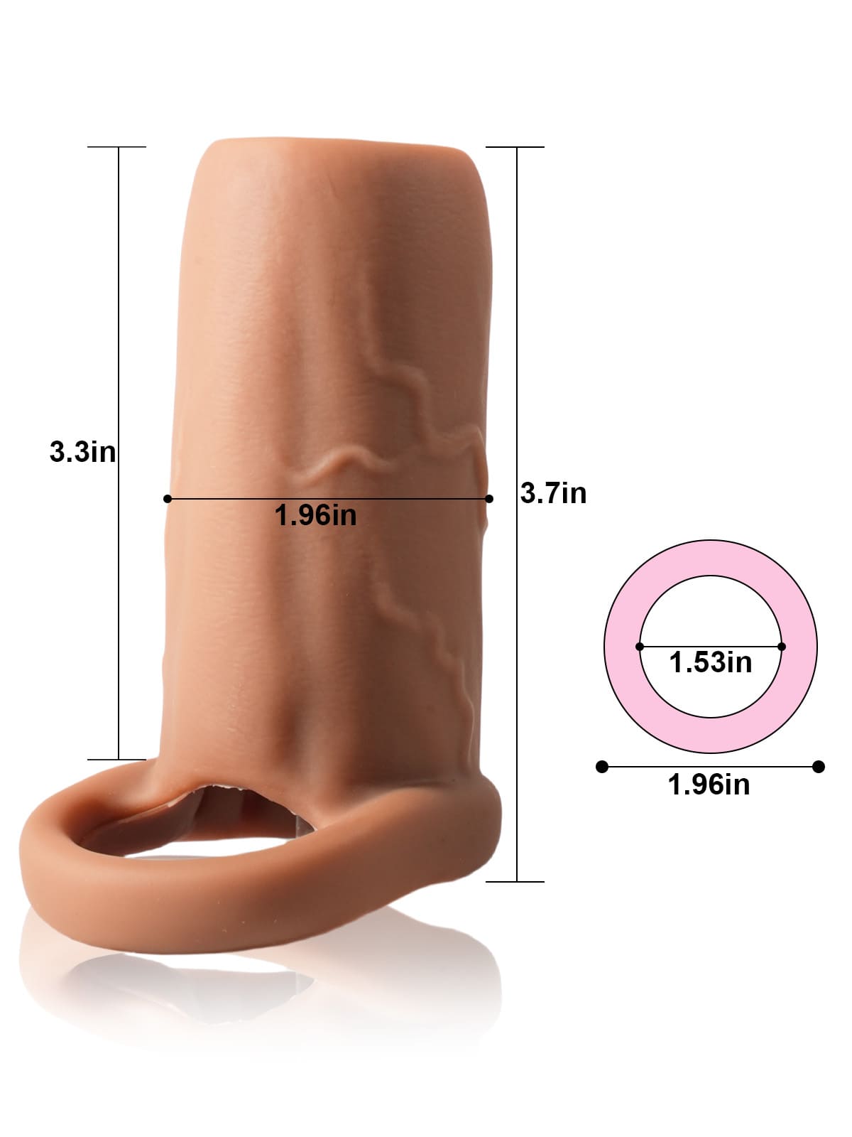 Maui 3.7” Length x 4.8” Girth Enhancing Sleeve for Men