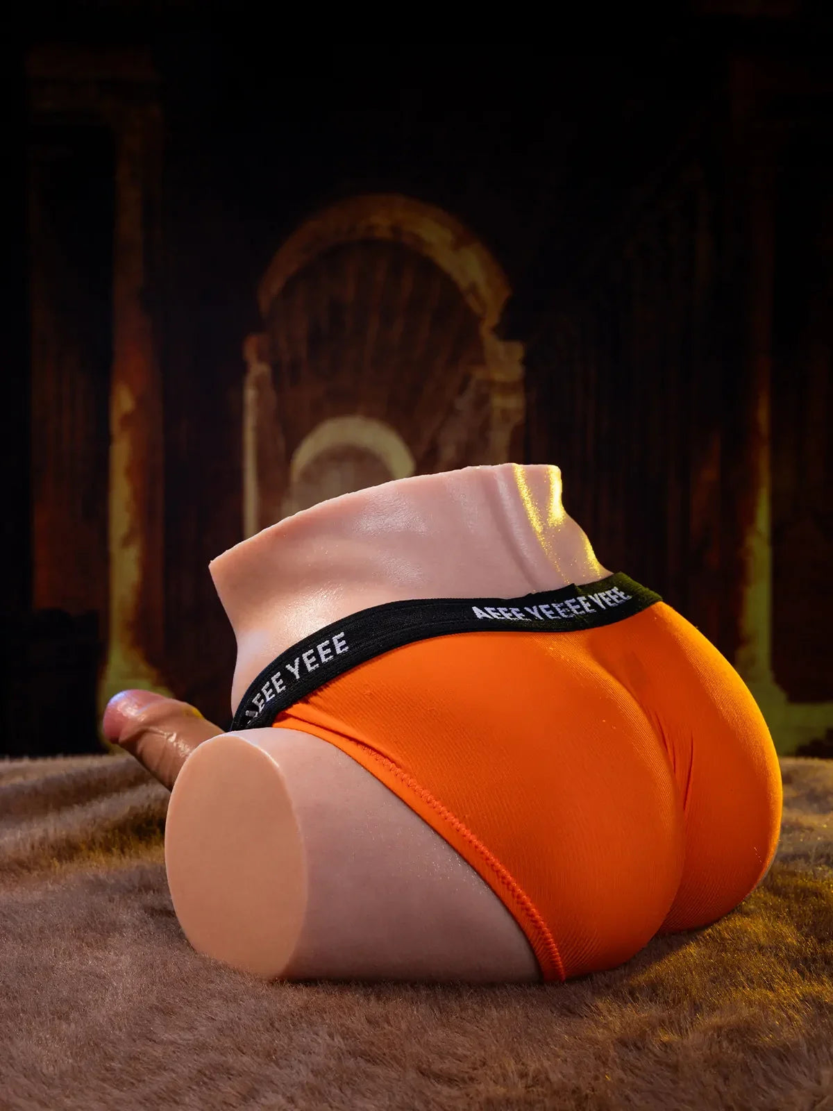 Kane  | 7" x 1.59" Lifelike Torso Dildo with Soft Booty and Anal Channel